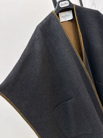 Max NEW wool cape coat