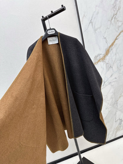 Max NEW wool cape coat
