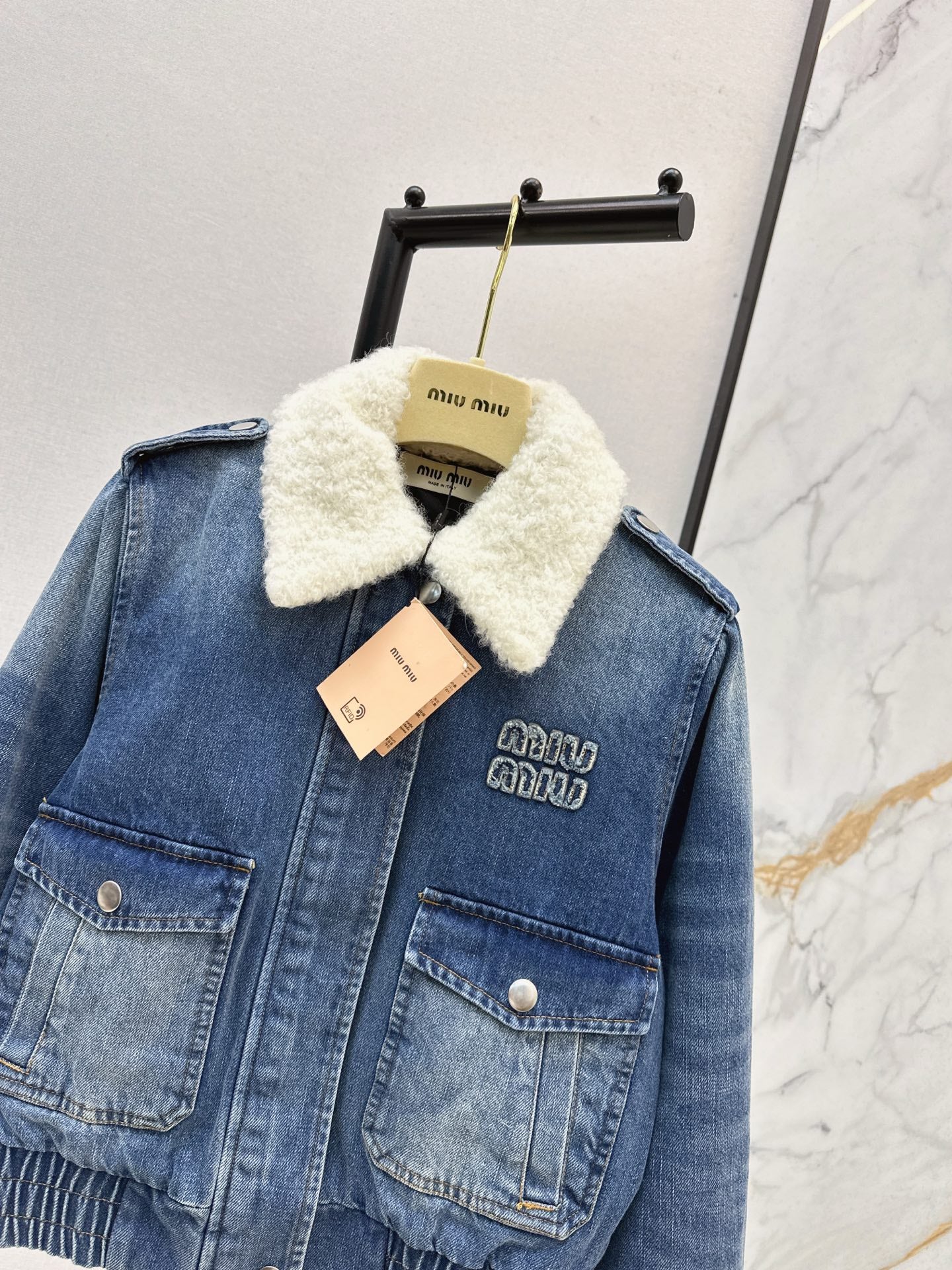 Miu NEW Denim padded jacket