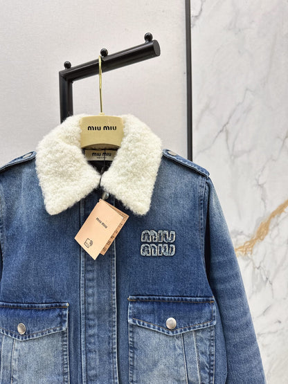 Miu NEW Denim padded jacket