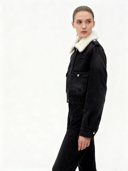 Miu NEW Denim padded jacket