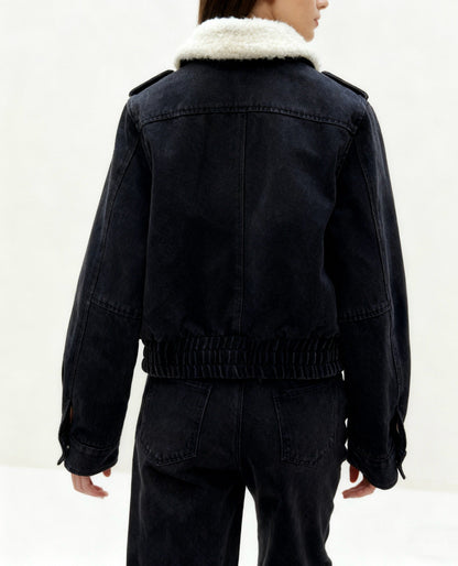 Miu NEW Denim padded jacket