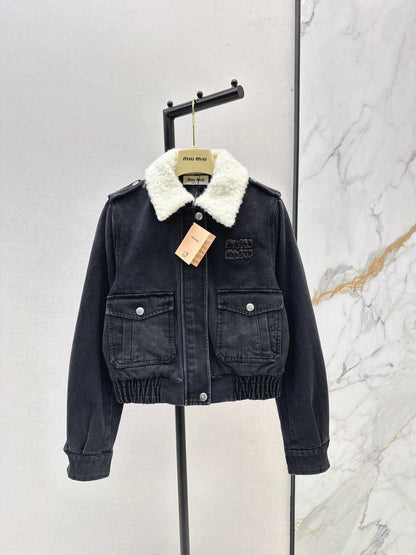 Miu NEW Denim padded jacket