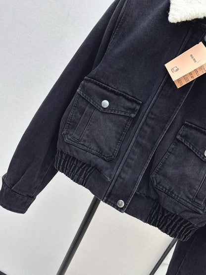 Miu NEW Denim padded jacket