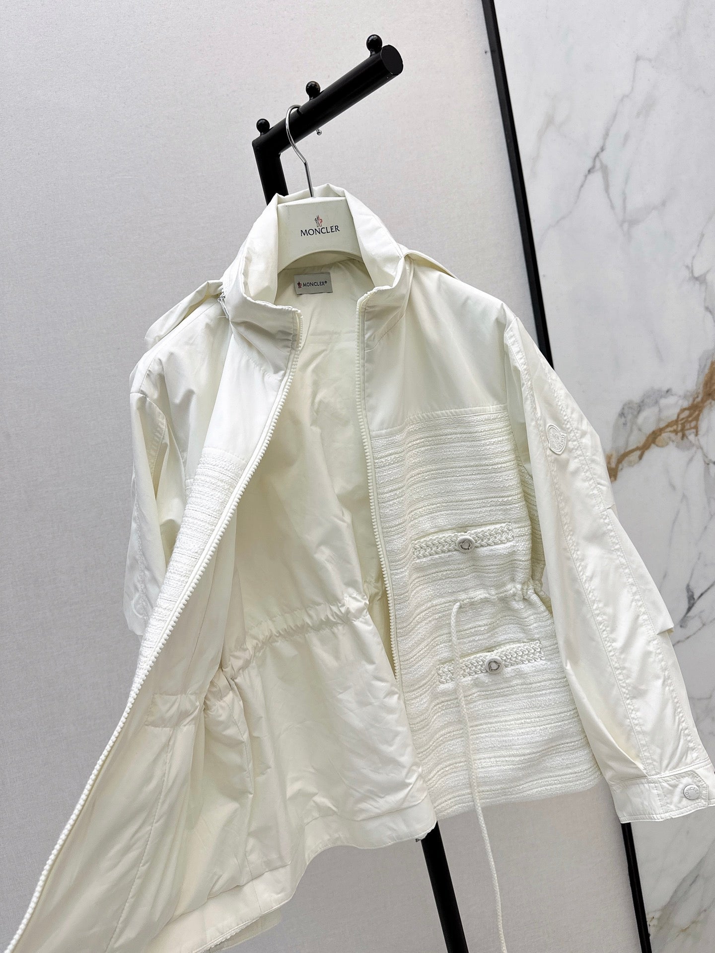 Monc NEW waisted hooded jacket