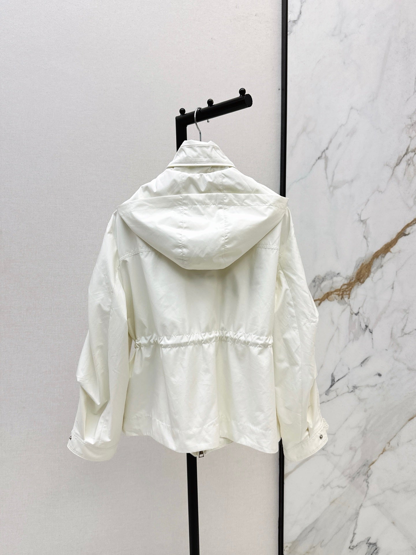 Monc NEW waisted hooded jacket