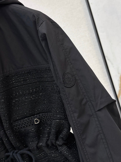 Monc NEW waisted hooded jacket