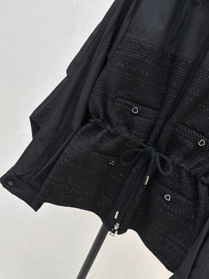 Monc NEW waisted hooded jacket