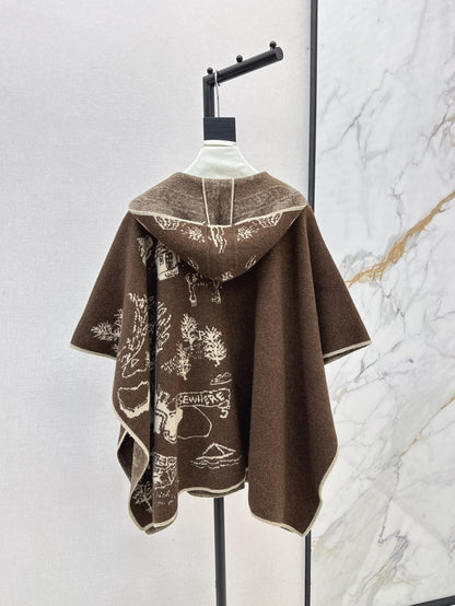 Bur NEW wool cape coat