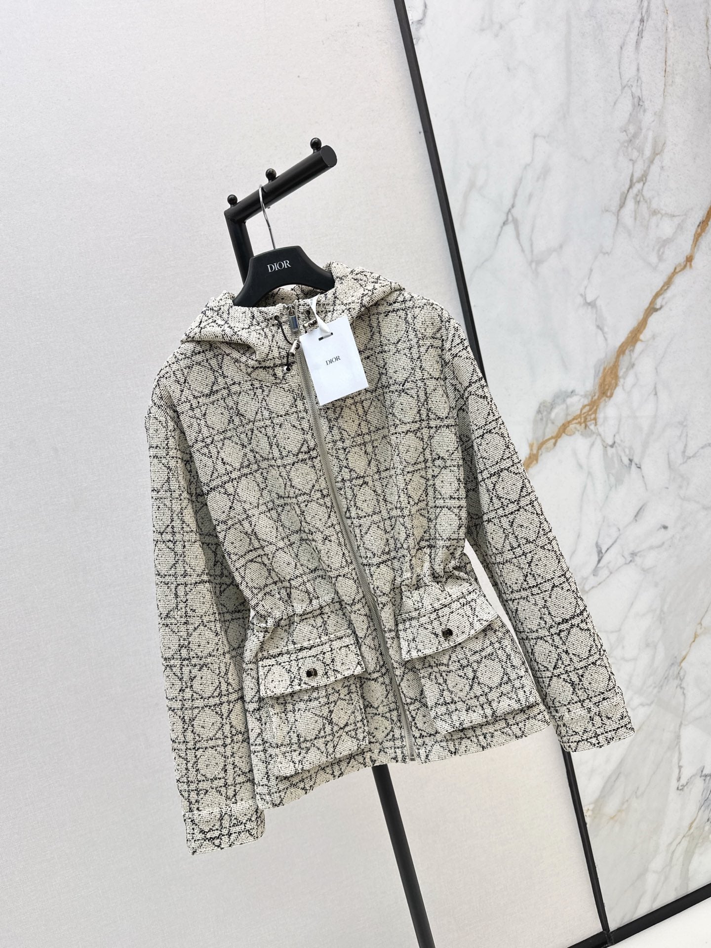 CD NEW Hooded plaid jacket