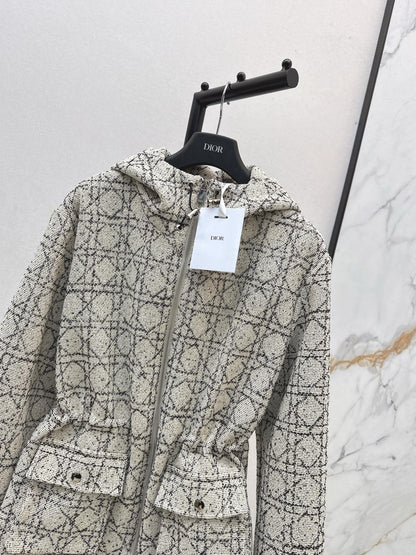 CD NEW Hooded plaid jacket