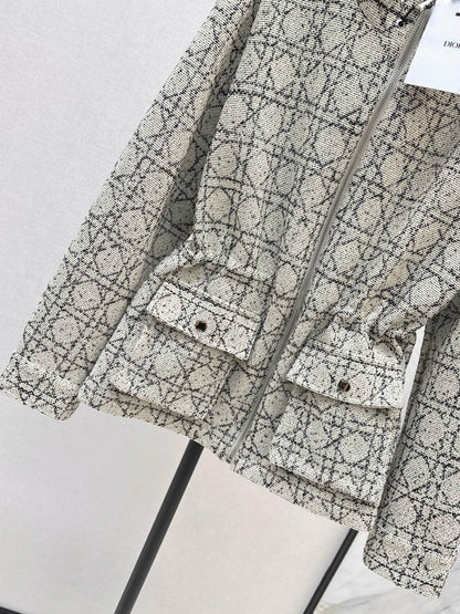 CD NEW Hooded plaid jacket