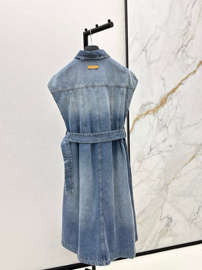 CD NEW sleeveless denim dress