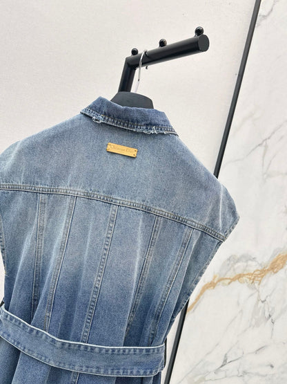 CD NEW sleeveless denim dress