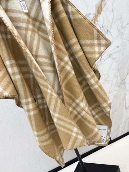 Bur NEW Cashmere hooded cape