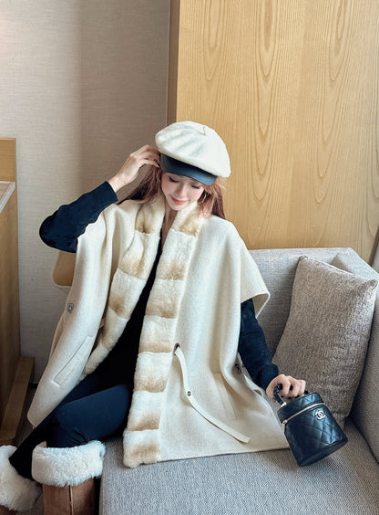 Loro NEW woolen cape coat