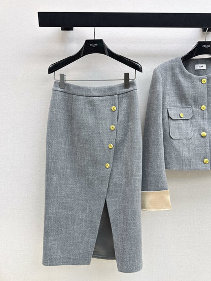 Guc NEW Jacket + slit skirt suit