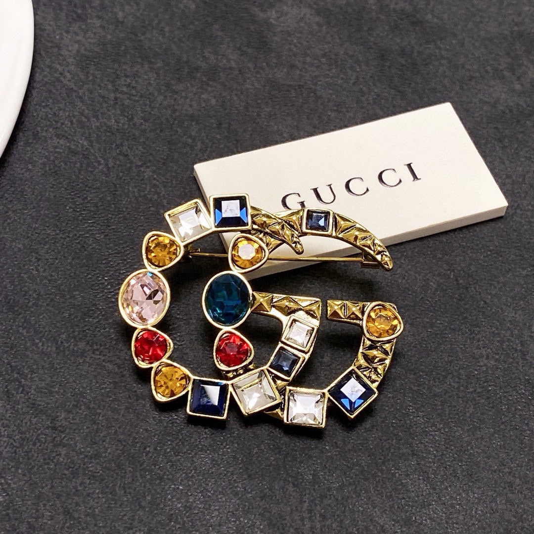 Guc New Colorful diamond brooch