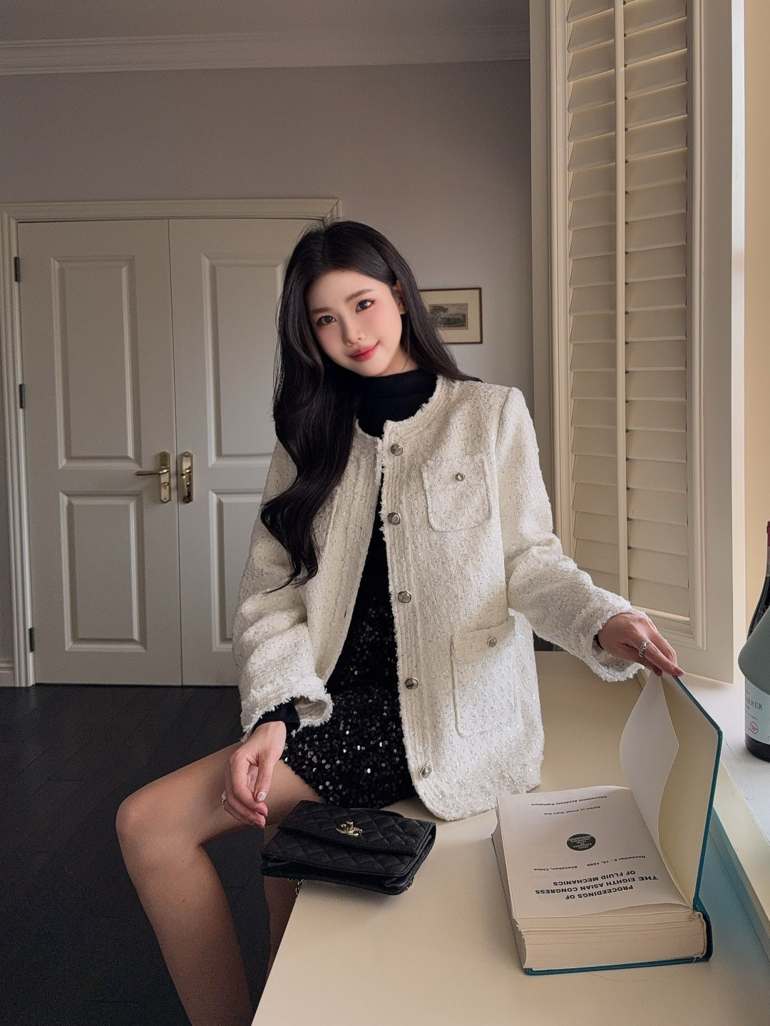 Chan NEW Woven goose down jacket