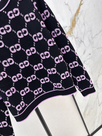 Guc NEW Jacquard knitted sweater