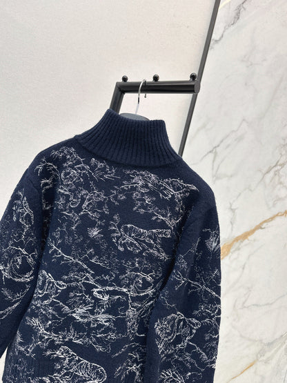 CD NEW Knitted zip-up jacket