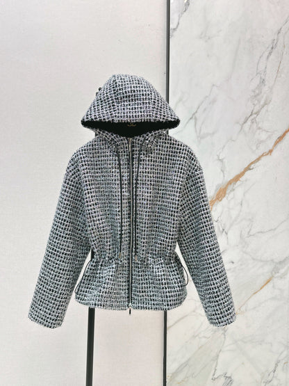 Chan NEW Hooded Tweed Coat
