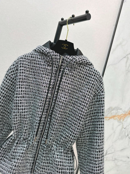 Chan NEW Hooded Tweed Coat