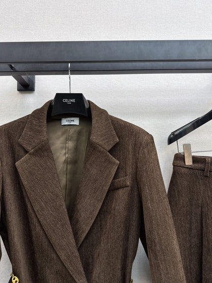 Ce1i NEW Blazer and pleated skirt set