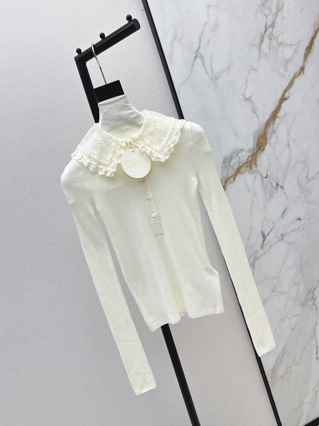 Cho1 NEW Lace Knit Sweater