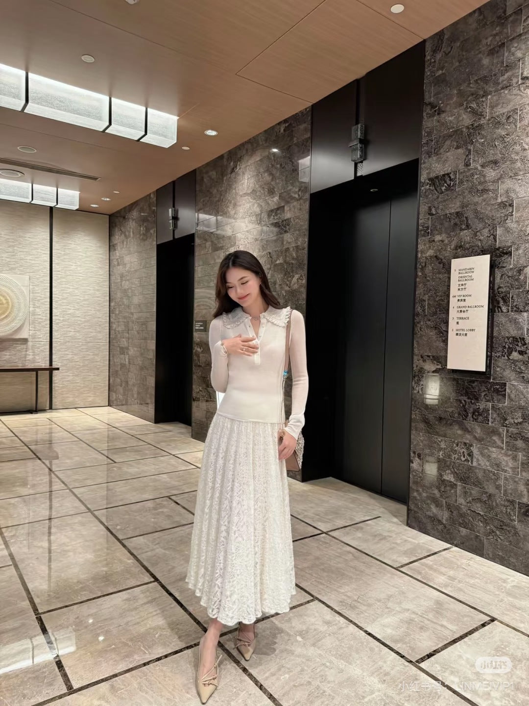 Cho1 NEW Lace Knit Sweater