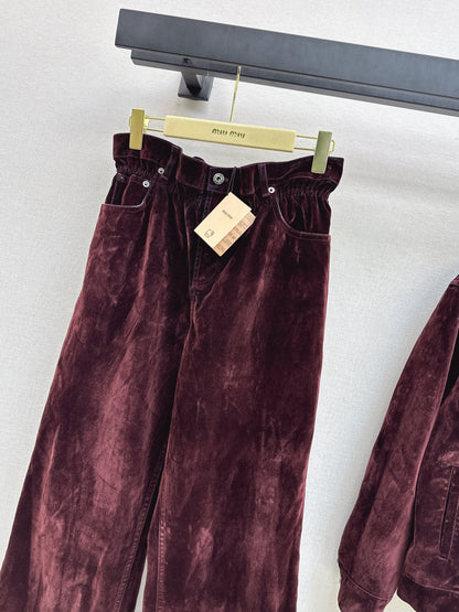 Miu NEW velvet pants