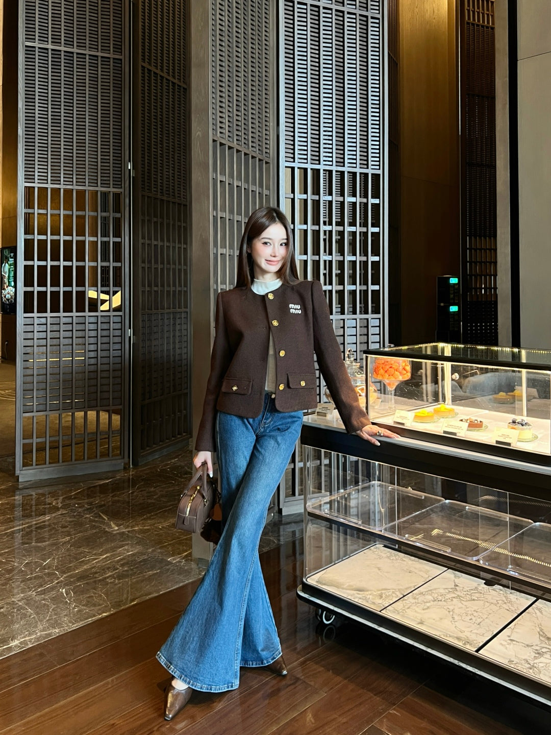 Miu NEW crew neck jacket