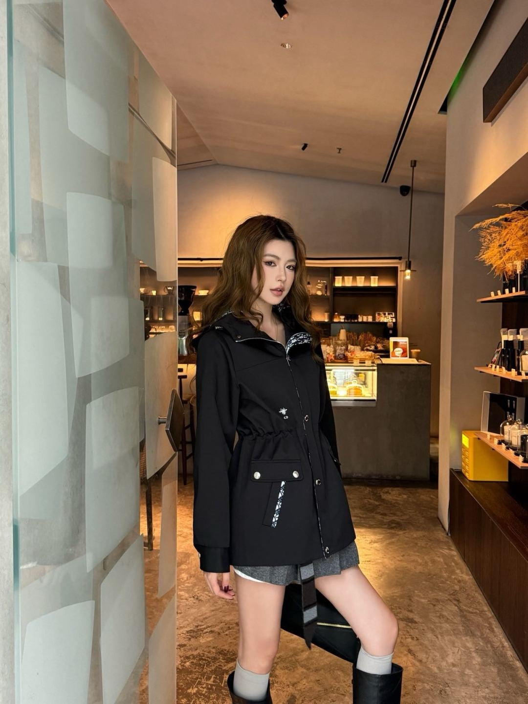 CD NEW Hooded trench coat