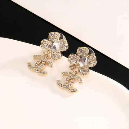 Chan New Four-leaf clover earrings