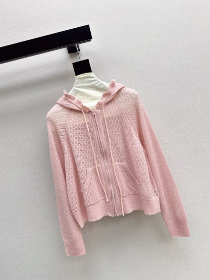 CD NEW Hooded Knit Cardigan
