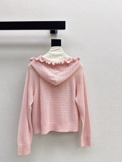 CD NEW Hooded Knit Cardigan