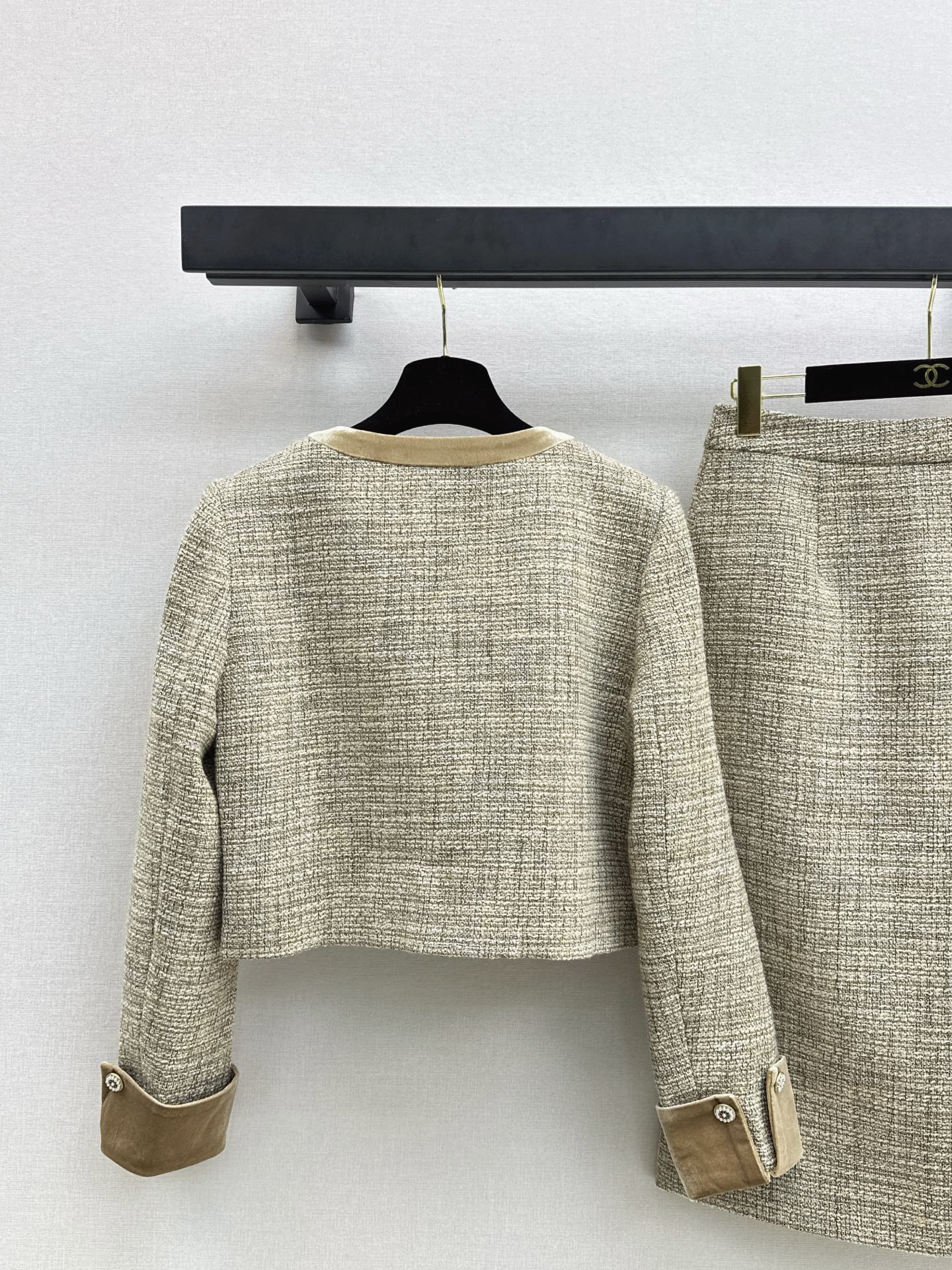 Chan NEW woven jacket and skirt suit