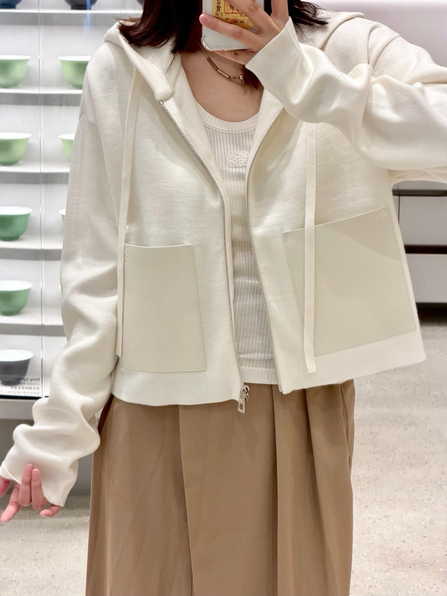 Loe NEW Zipper wool cardigan