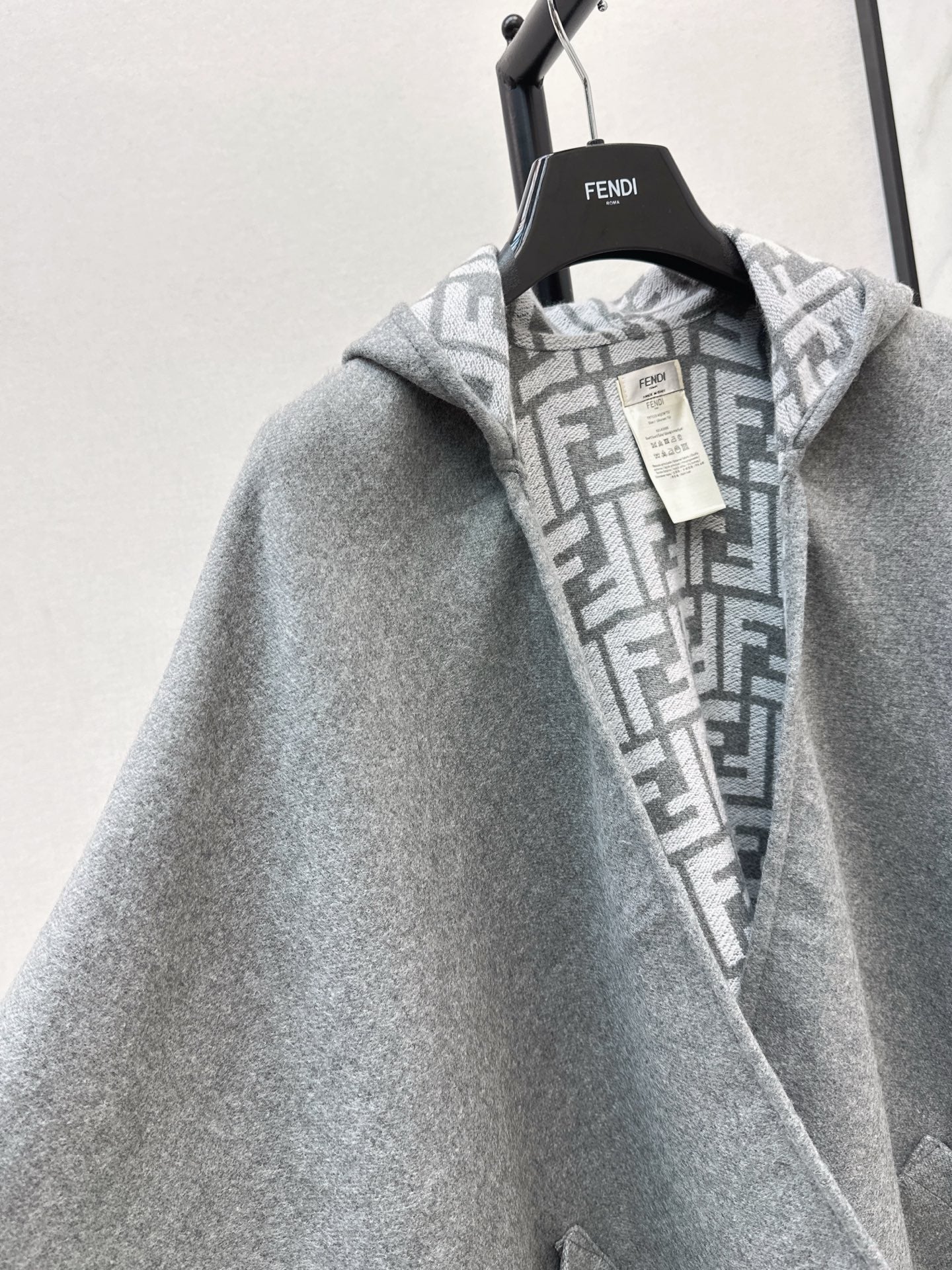 Fend NEW Wool Shawl Hooded Cape