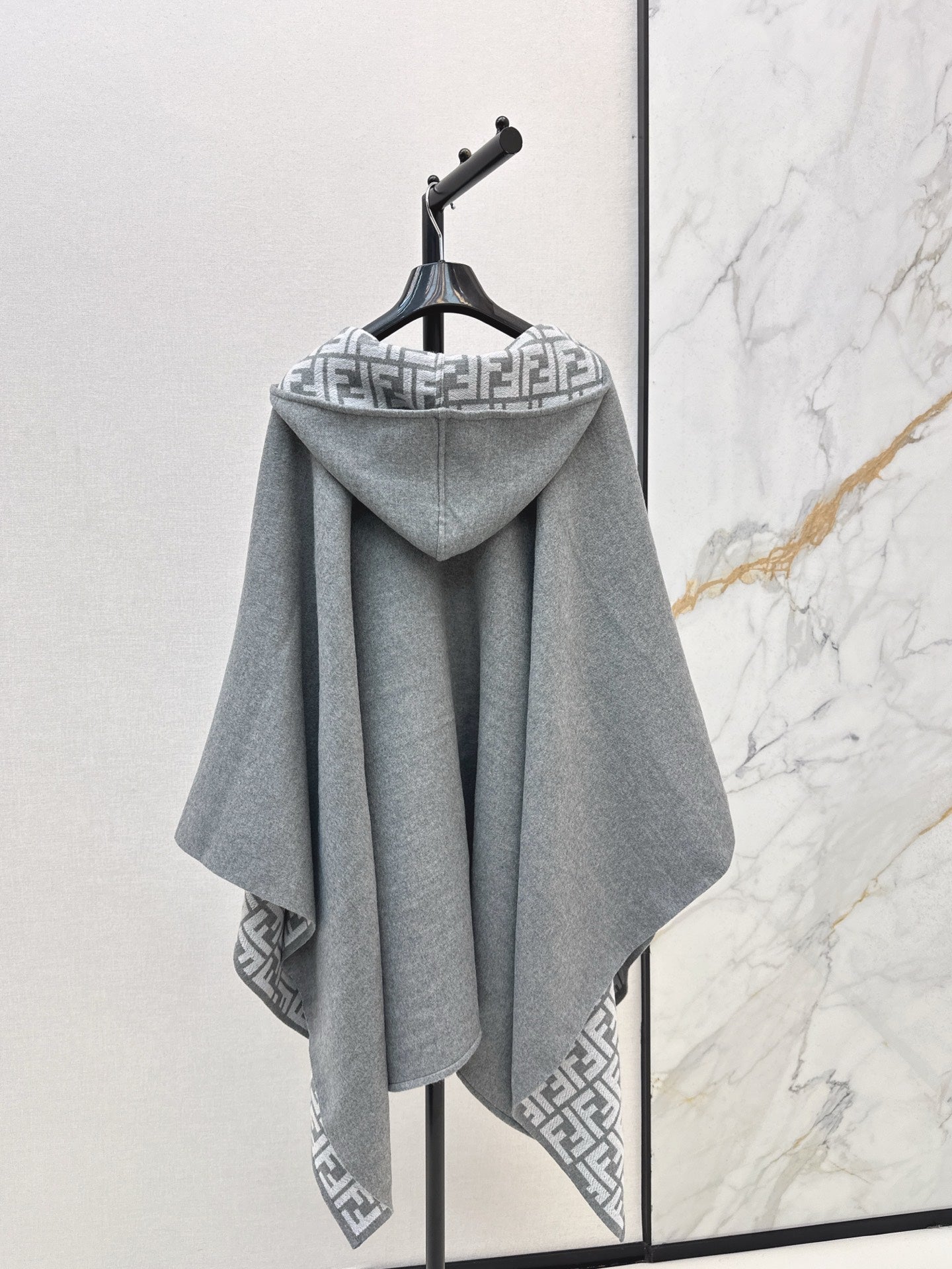 Fend NEW Wool Shawl Hooded Cape