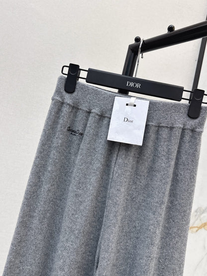 CD NEW Cashmere wide-leg pants