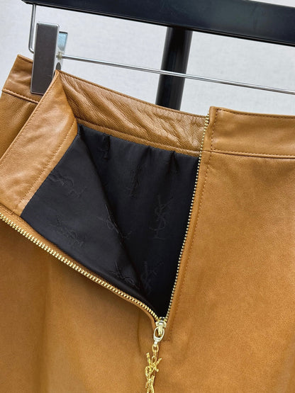 Sanit NEW Lambskin skirt