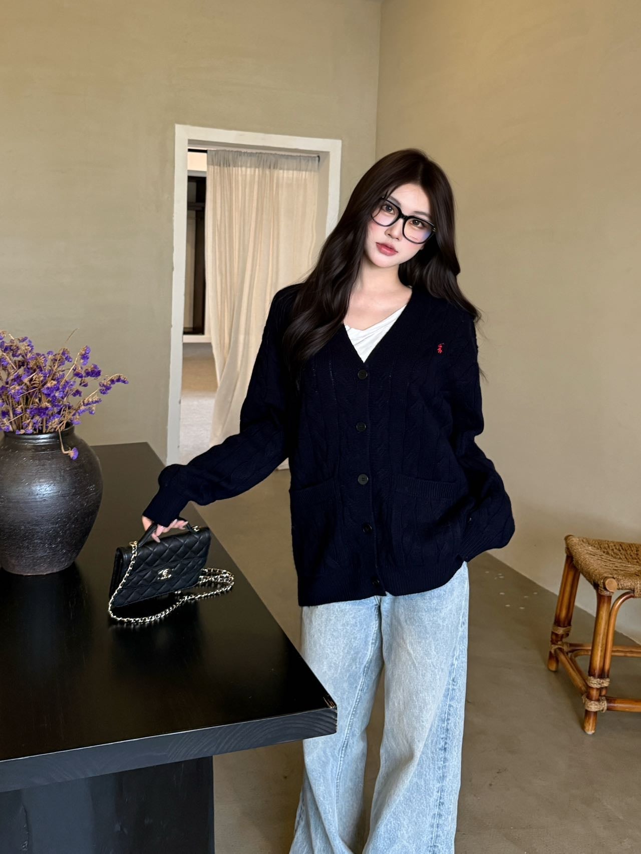 Ral NEW Loose V-neck cardigan