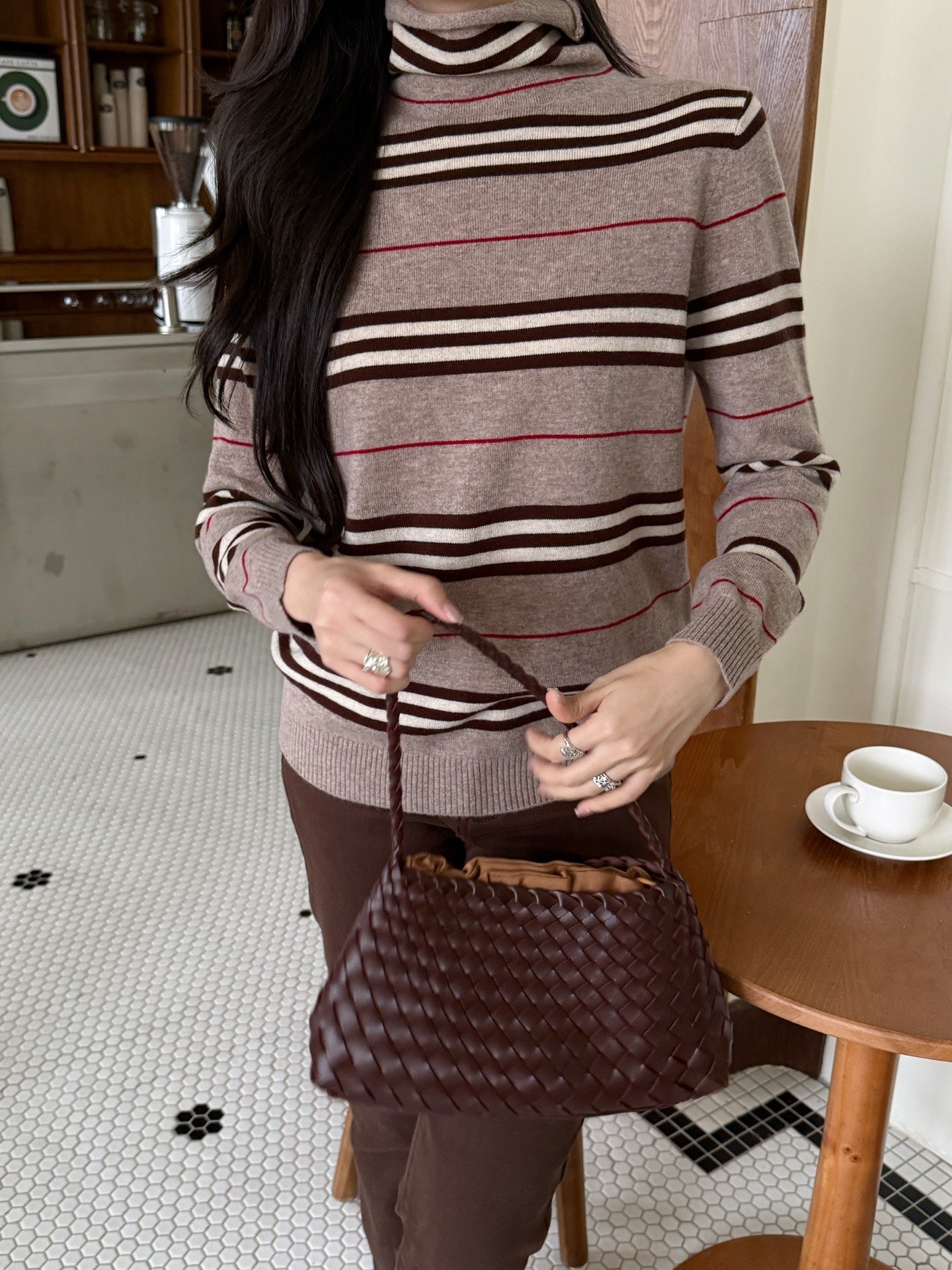 Bur NEW Striped turtleneck base layer