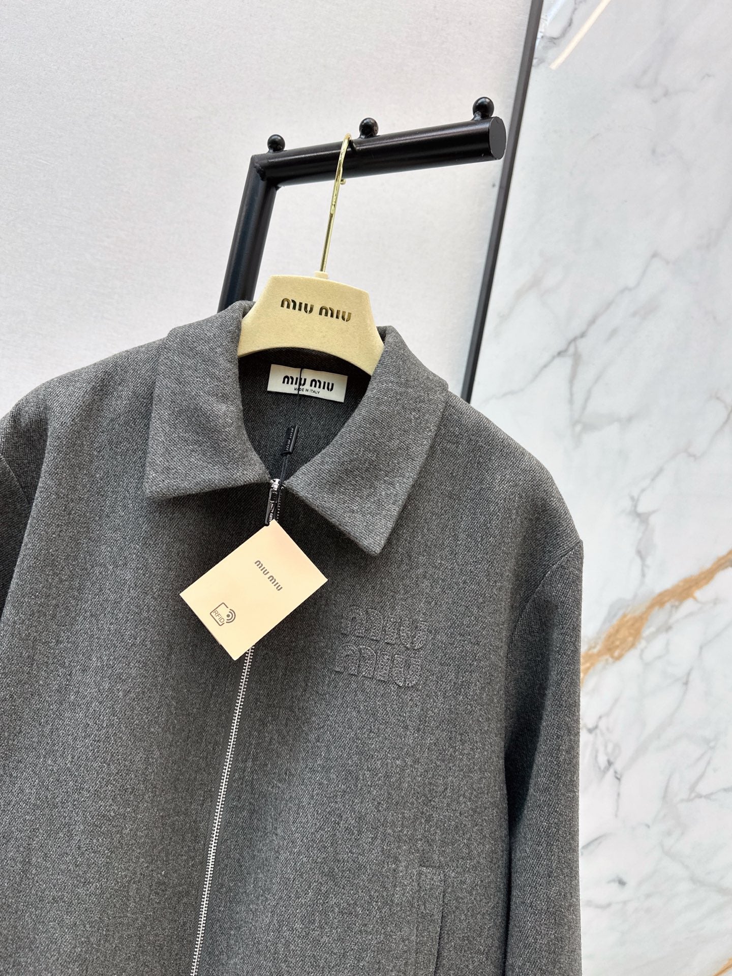 Miu NEW Letter Embroidered Jacket