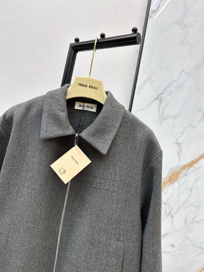 Miu NEW Letter Embroidered Jacket