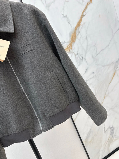 Miu NEW Letter Embroidered Jacket