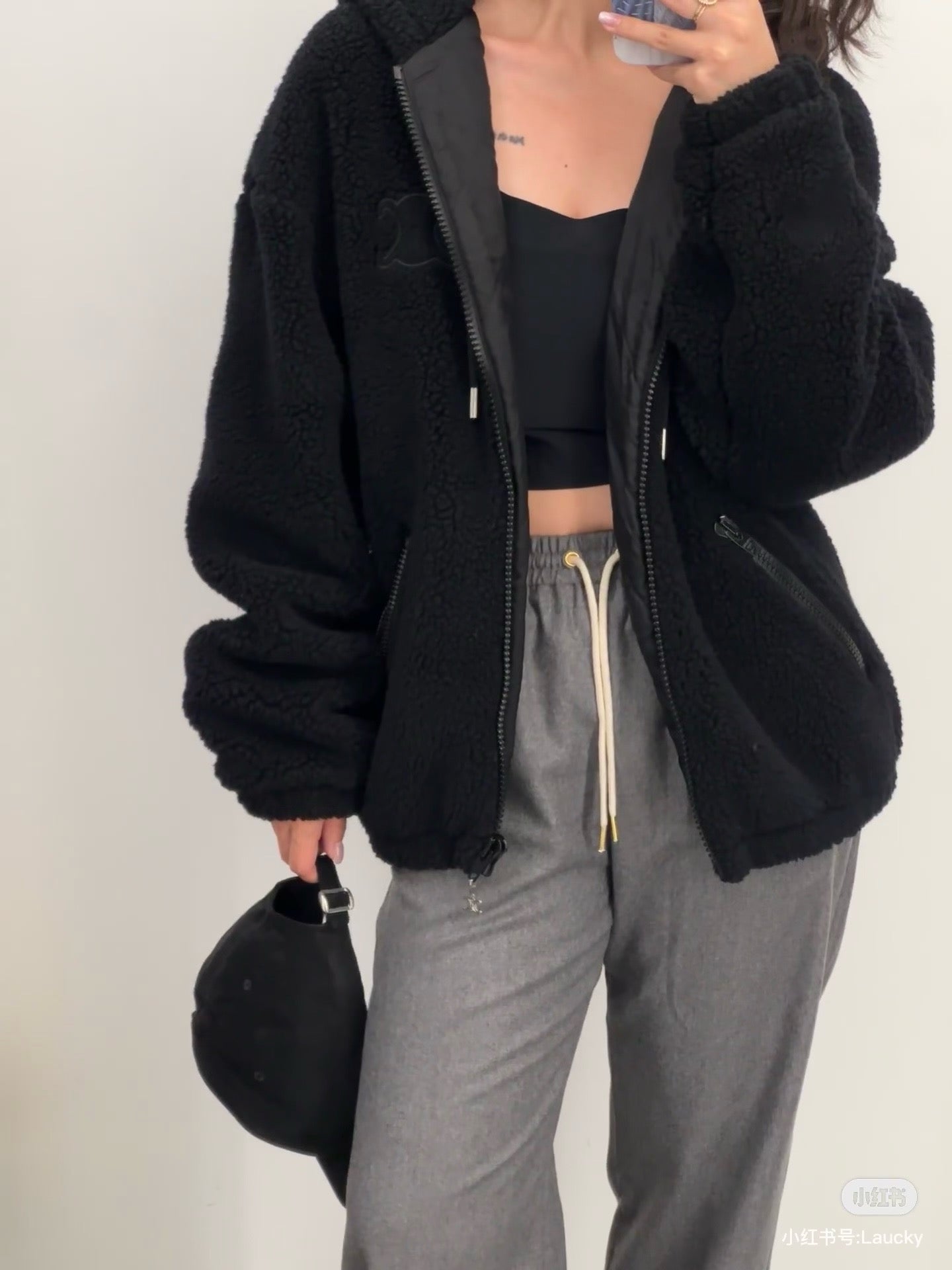 Ce1i NEW Hooded fleece jacket