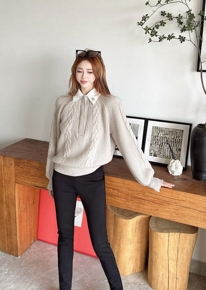 Max NEW Knitted Faux Two-Piece Sweater