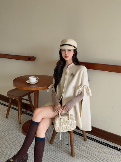 Chan NEW Woolen cape coat